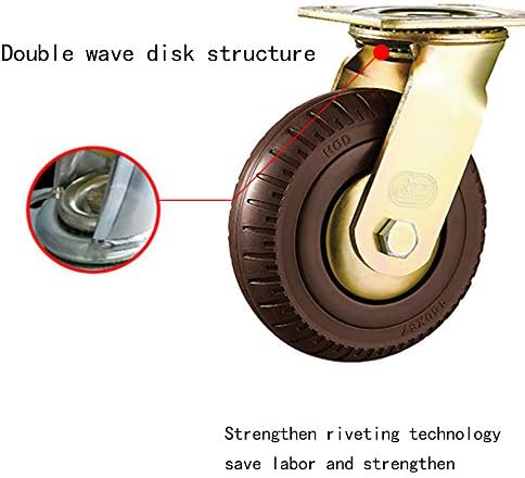 גלגלי גלגלי LXDZXY, 8in גומי - גלגלים תעשייתיים כבדים, סגנונות גלילים שונים, עגלות החלפה, חנקן/גלגל