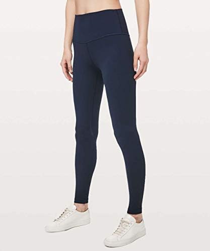לולולמון יישר מכנסי יוגה באורך מלא-עיצוב בגזרה גבוהה, תפר בגודל 28 אינץ