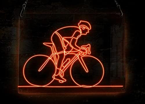 רוכבי אופניים של ANCFUN ספורטאי אופניים מקצועי רוכב רוכב רחוב נושא ענף ספורט, תיל אל -יד ניאון שלט אור,