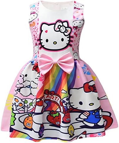 חמוד חתולים ילדה שמלת 2-8 שנים פעוט שמלה מזדמן יפני אנימה מסיבת יום הולדת להתלבש