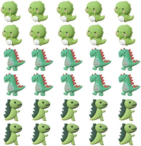 30 מחשבים דינוזאור דחיפה סיכות צבע מעורב חמוד סיכות ציור חיות קטנות