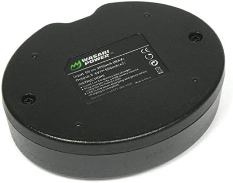 WASABI POWER מטען סוללות כפול USB עבור PENTAX D-LI109 ו- PENTAX K-30, K-50, K-70, K-500, K-R, KP
