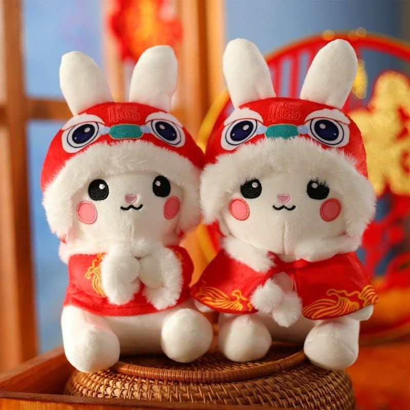 Xizhi ארנב ממולא כרית קטיפה של בעלי חיים צעצוע צעצוע שנה חדשה סינית קטיפות שנה גלגל המזלות ארנב מתנה
