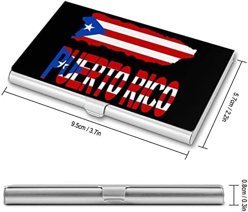 מפת דגל של פורטו ריקו עסקים שם מקרה מצחיק אשראי מזהה כרטיס כיס מחזיק עבור גברים נשים