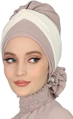 מיידי טורבן קל משקל צבעים שיפון צעיף ראש טורבנים לנשים בארה ' ב אופנתי עיצוב