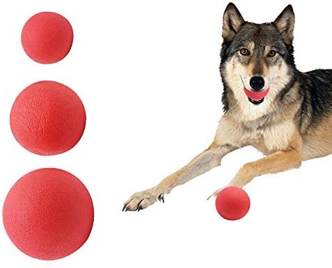 גוזואז מוצק גומי כדור עבור לועסי אגרסיביים בלתי ניתן להריסה כלב כדור 2.4 אינץ עמיד כבד החובה כלב ללעוס