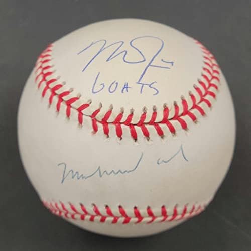 מייק טרוט ומוחמד עלי חתמו על כתובת בייסבול עזים MLB ~ MLB שטיינר - כדורי בייסבול עם חתימה