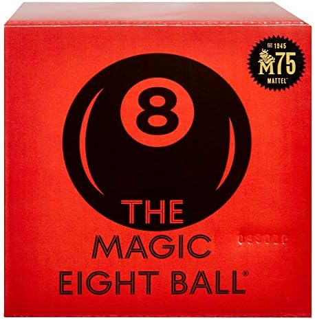 קסם 8 כדור מאטל 75 שנה צעצוע חידוש מציין הון עם תשובות צפות, מתנה נהדרת לגילאי 6 שנים ומבוגרים יותר