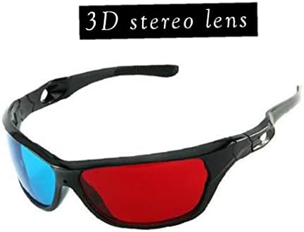 משקפי ראייה 3 משקפיים פשוטים בסגנון אדום כחול משקפיים רב שימוש אנאגליף 3 משקפיים עבור סרט משחק וידאו
