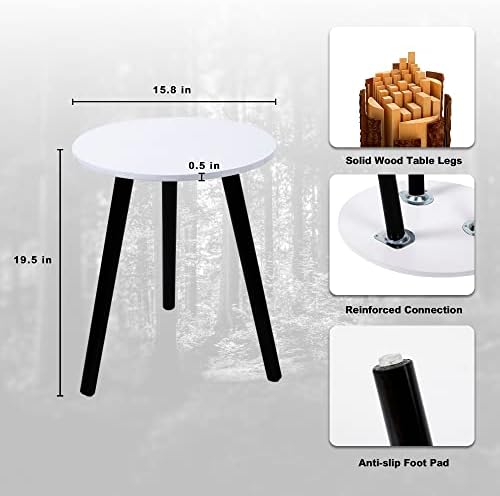 צד שולחן עגול, קטן עץ סוף שולחן לסלון, חדר שינה וחללים קטנים, מודרני שידה ליד מיטת שולחן עם הרכבה קלה