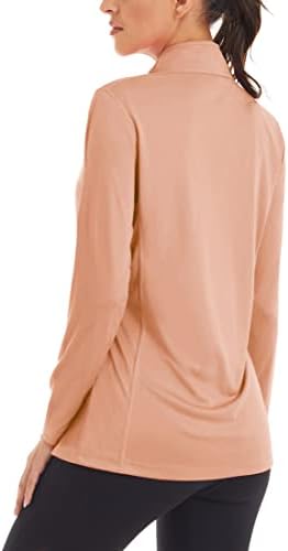 Tacvasen's UPF 50+ חולצות 1/4 רוכסן שרוול ארוך חולצת הגנה מפני סוודר קלות סוודר יבש מהיר חולצות יבש