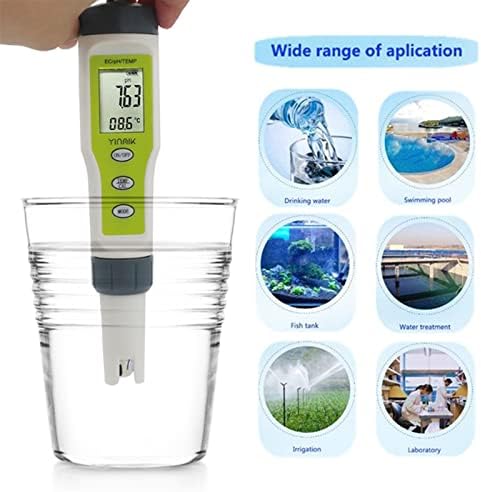 בודק איכות מים Nuopaiplus, בודק pH 3-in-1 pH/EC/טמפרטורה מד דיגיטלי 0.01 דיוק גבוה 0-14 קמש איכות מים