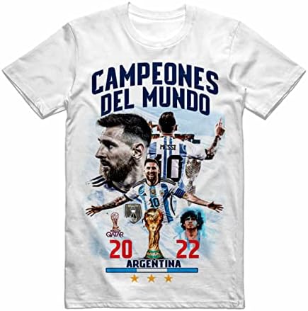 מאסי ארגנטינה אלופת העולם 2022 חולצת טריקו, חולצת כדורגל אלופת העולם של מסי, מתנות לגברים נשים אוהדי