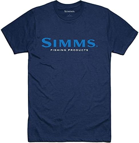 סימס לוגו חולצה-גברים של קצר שרוול צווארון עגול טי