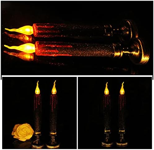 עיצוב LED נובובסטי 2 יחידות LED נטולות נרות נרות נרות נרות מהבהב סוללה מופעלת קישוטים נרות מזויפים אלקטרוניים