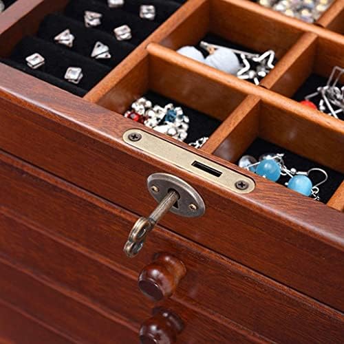 תיבת תכשיטים תכשיטים של חלהאי קופסת תכשיטים מעץ קופסת תכשיטים מעץ עם מנעול סגנון סיני קופסאות תכשיטים