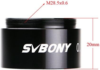 מפחית SVBONY לטלסקופ 0.5X מפחית מוקד 1.25 אינץ