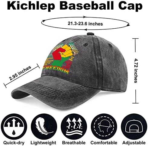 Kichlep שחור וינטג 'שטוף כובעי בייסבול יוניסקס כובעי בייסבול מתכווננים למבוגרים נשים גברים