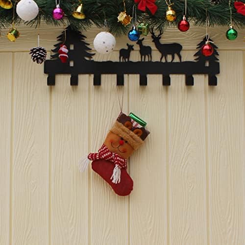 קישוט לחג המולד של XIOS 2022 גרבי חג המולד תלויים גרביים לאח עץ עץ תיק גרב שקית שקית קנדי ​​עם סנטה
