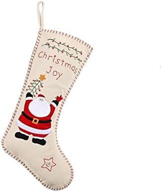 גרבי גרבי שלג גרבי שלג תלויים שקיות מתנה, קישוטים לעץ חג המולד. גרבי ילדים, שקיות מתנה, מתנות לילדים