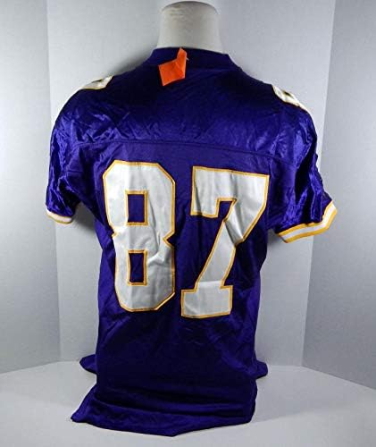 1997 Minnesota Vikings Hunter Goodwin 87 משחק הונפק ג'רזי סגול - משחק NFL לא חתום בשימוש בגופיות