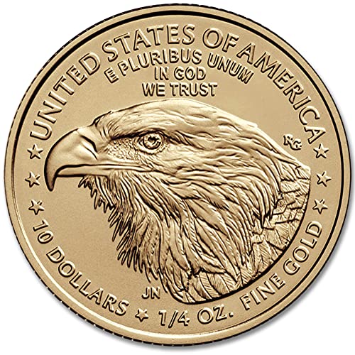 2023 אין סימן מנטה 1/4 גרם אמריקן איגל מטבע מטבע מטילי זהב מבריק ללא מחלה עם תעודת אותנטיות 10 $ מוכר