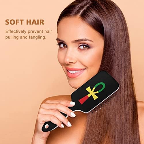 Rasta Ankh Rastafarian מצרי מברשת שיער מברשת חמוד מסרק כרית אוויר לגברים מתנת שיער נשים