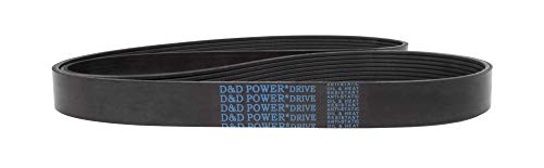 D&D PowerDrive 582K12 Poly V חגורה, גומי, אורך 58.95 , 12 להקה