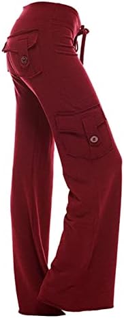 מכנסי יוגה של Bootcut מכנסיים למתיחת נשים אימון להירגע בכושר מכנסי יוגה רכים סופר