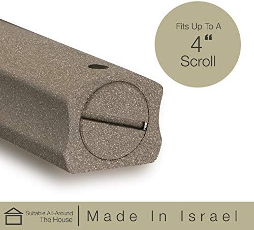 A&S Mezuzot Aluminum Mezuzah Case עם עיצוב שוקי מודרני בלעדי קל קליפות ומקל דלת Judaica mezuza לגלילה