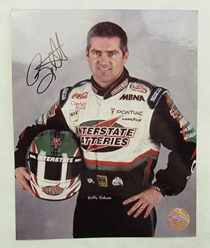 BOBBY LABONTE חתום על חתימה אוטומטית 8X10 תמונה XXII - תמונות NASCAR עם חתימה