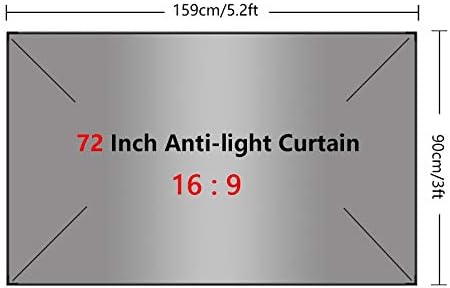 Kjhd zyzmh 60/130 אינץ 'נייד 16: 9 מסך מקרן וילונות אנטי-אור בית 3d HD מסך הקרנת מקרן דיגיטלי לקולנוע