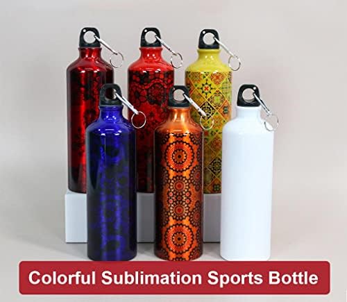 CALCA 750 מל סובלימציה צבעונית בקבוק ספורט סרקים חום אלומיניום העברת מעביר בקבוקי מים ספורט כוס להדפסת