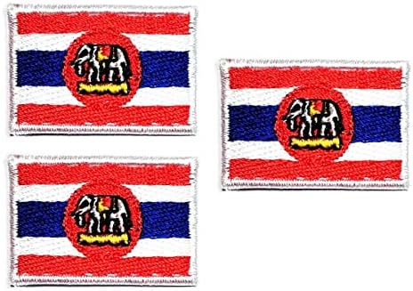 באמת מיני תאילנד דגל סט. צבאי צבא לאומי המדינה תאילנד דגל תיקוני רקום תג מסור על תיקון אבזר תפירת מעיל