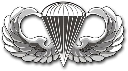 חנות וטרינרים צבאית צבא ארהב קפיצה כנפיים ויניל העברת חלון פגוש מדבקה 3.8