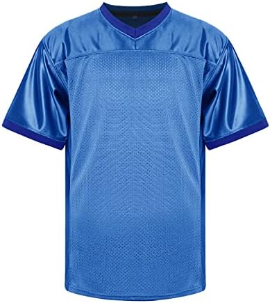 Mesospero גופיות כדורגל ריקות לגברים, רשת פוליאסטר רגילה חולצת כדורגל סוודר בגדי ספורט בגדי S-3xl שחור
