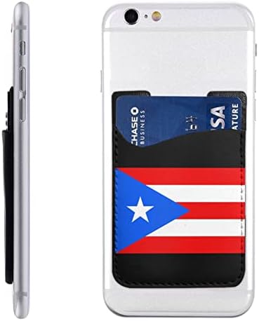 דגל פורטו ריקו טלפון לאחור שרוול אלסטי שרוול שרוול טלפון חריץ כרטיס מתאים לכל הטלפונים הניידים רוב הטלפונים