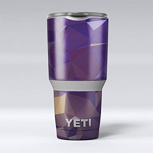 עיצוב Skinz Geometric V12 סגול - ערכת גלישת ויניל מדבקות עור תואמת לכוסות הכוס של Cooler Cooler יותר
