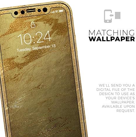 תכנן Skinz Gold Gold Digital Foil Swirl V6 - Designskinz מגן ויניל מדבקות עטיפת עור תואם ל- Apple iPhone