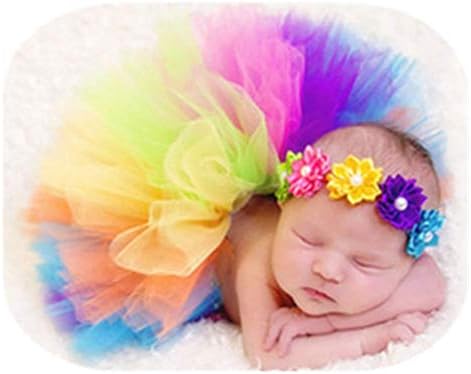 תינוק אבזרי צילום ילד ילדה תמונה לירות תלבושות יילוד יפה תלבושות טוטו שמלת פרח סרט