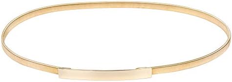 גרייס קארין נשים סקיני מתכת חגורת חגורת זהב חגורת מותן אלסטית קל633