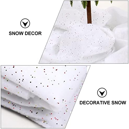 1 גיליון וכותנה שמיכת פו קישוטי עבה סצנה גדולה שלג מזויף שטיח חצאית חג דלת תצוגת כיסוי שולחן תחת מלאכותי