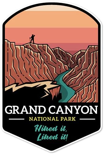 הפארק הלאומי Squiddy Grand Canyon טייל אותו אהב אותו - מדבקות מדבקה ויניל לטלפון, מחשב נייד, בקבוק מים