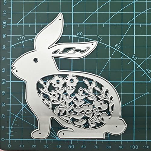 תגיות מתכת קטנות סדרת פסחא DIY פרח ארנב ידני חיתוך נייר בלט