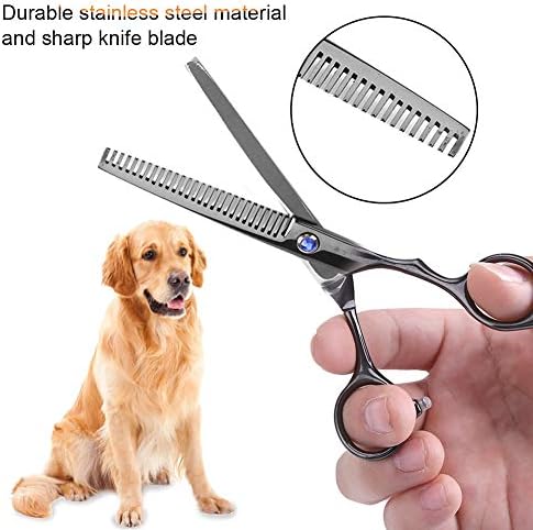7 יחידות חיות מחמד טיפוח מספריים ערכת נירוסטה עבור כלב חתול שיער מספריים סט חיתוך דליל תספורת כלים