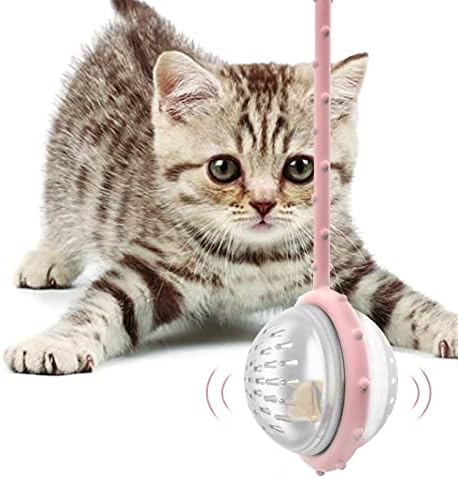 אינטראקטיבי חתול צעצועים לחתולים מקורה שדרוג אינטראקטיבי חתול צעצוע כדורי עם פעמון ,עמיד חתול ללעוס