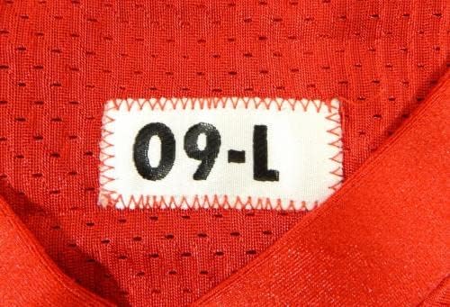 2009 סן פרנסיסקו 49ers שיין אנדרוס 9 הונחה ג'רזי תרגול אדום L 3923 - משחק NFL לא חתום משומש