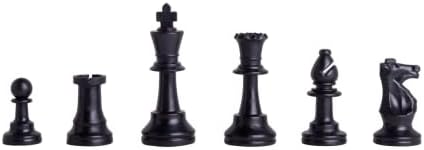 בית סטאונטון תקנה משולשת משוקללת כלי שחמט מפלסטיק צבעוניים - מאת פדרציית השחמט האמריקאית