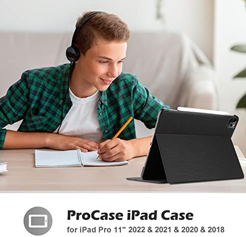 Procase iPad Pro 11 אינץ 'מקרה 2022 2021 2020 2018, Slim Stand Stand Protective Case כיסוי חכם עבור