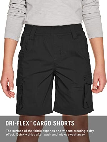 CQR ילדים נוער מושכים מכנסיים קצרים של מטען, מכנסי טיול חיצוניים, קמפינג טיולים קצר, מותניים אלסטיים